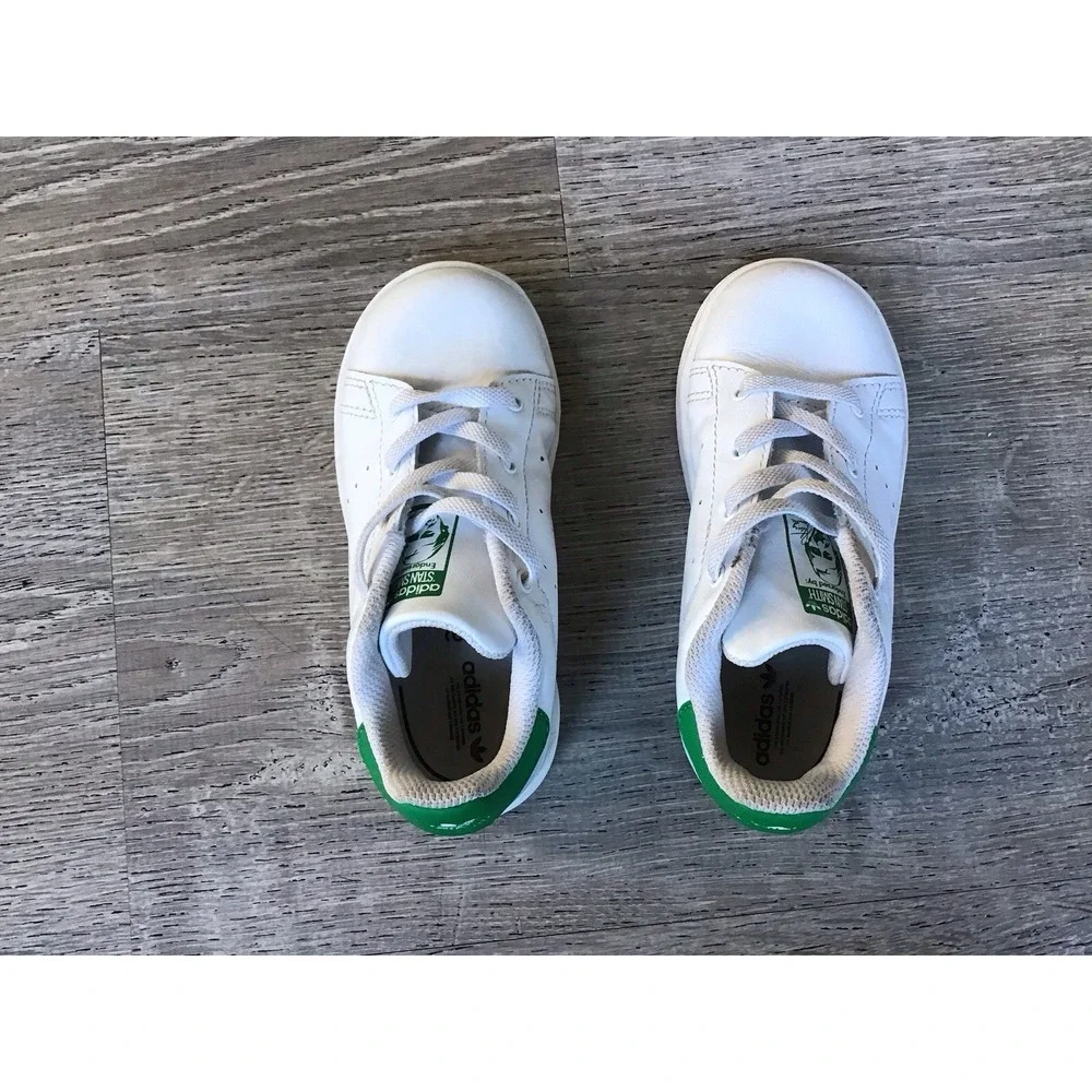 Adidas Stan Smith Toddler 9K White Lace Up Sneakers JP9723 Shoes